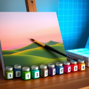Diamond Painting Kleurrijke Nummer Schilderij Kit voor Beginners voorbeeldafbeelding van het volledige ontwerp
