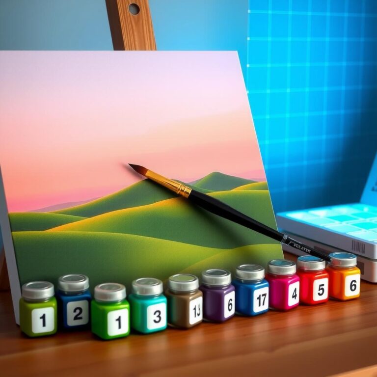Diamond Painting Kleurrijke Nummer Schilderij Kit voor Beginners voorbeeldafbeelding van het volledige ontwerp