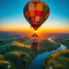 Diamond Painting Luchtballonvaart voor geliefden voorbeeldafbeelding van het volledige ontwerp