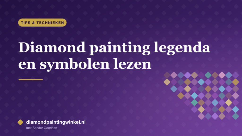 Diamond painting legenda en symbolen lezen
