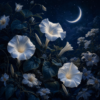 Diamond painting pakket maanbloemen in nachttuin met hoofdbeeld en sfeerbeelden