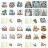 Zes diamond painting kerstkaarten met sneeuwpoppen en kabouters