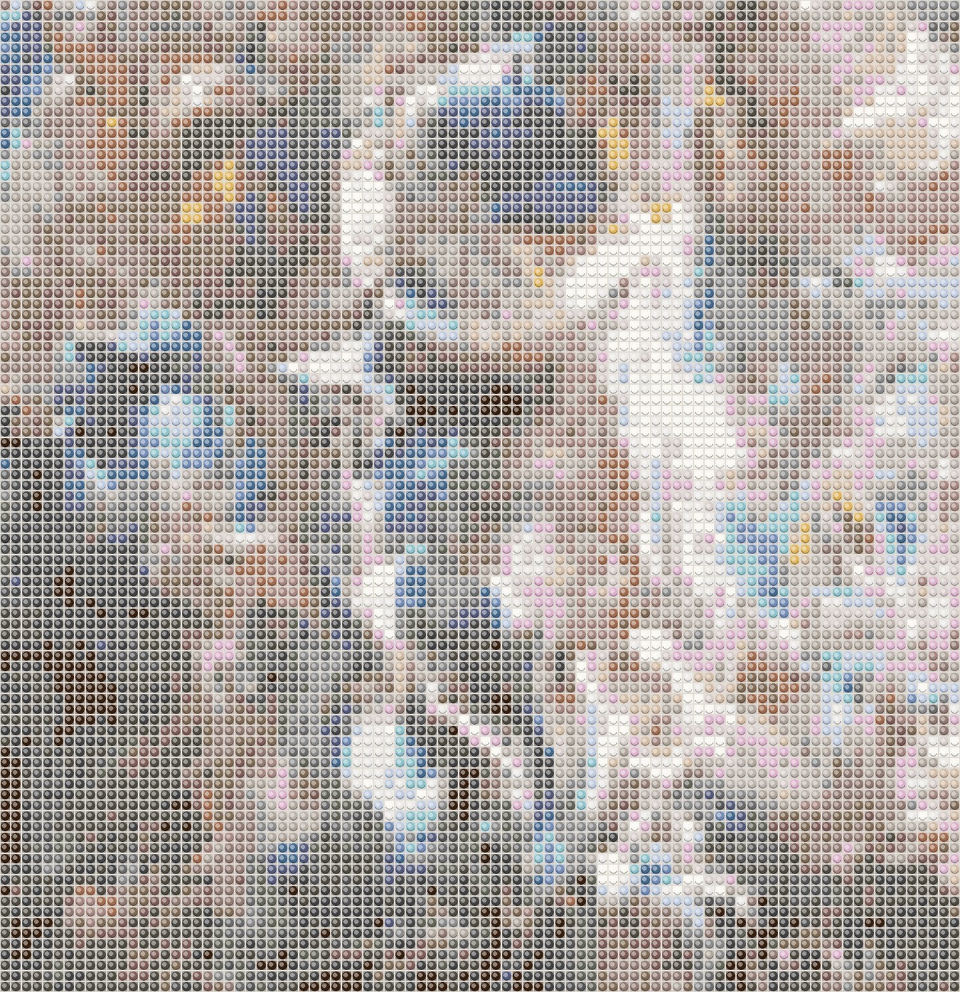 Een bloemenfestijn als een fonkelende juwelendoos van Alireza Ghorbani als diamond painting